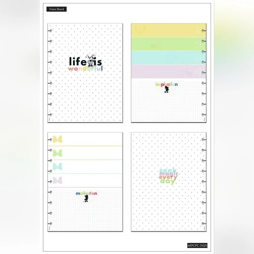 The Happy Planner Disney Minnie Mouse Classic Planner Companion & Extension Pack